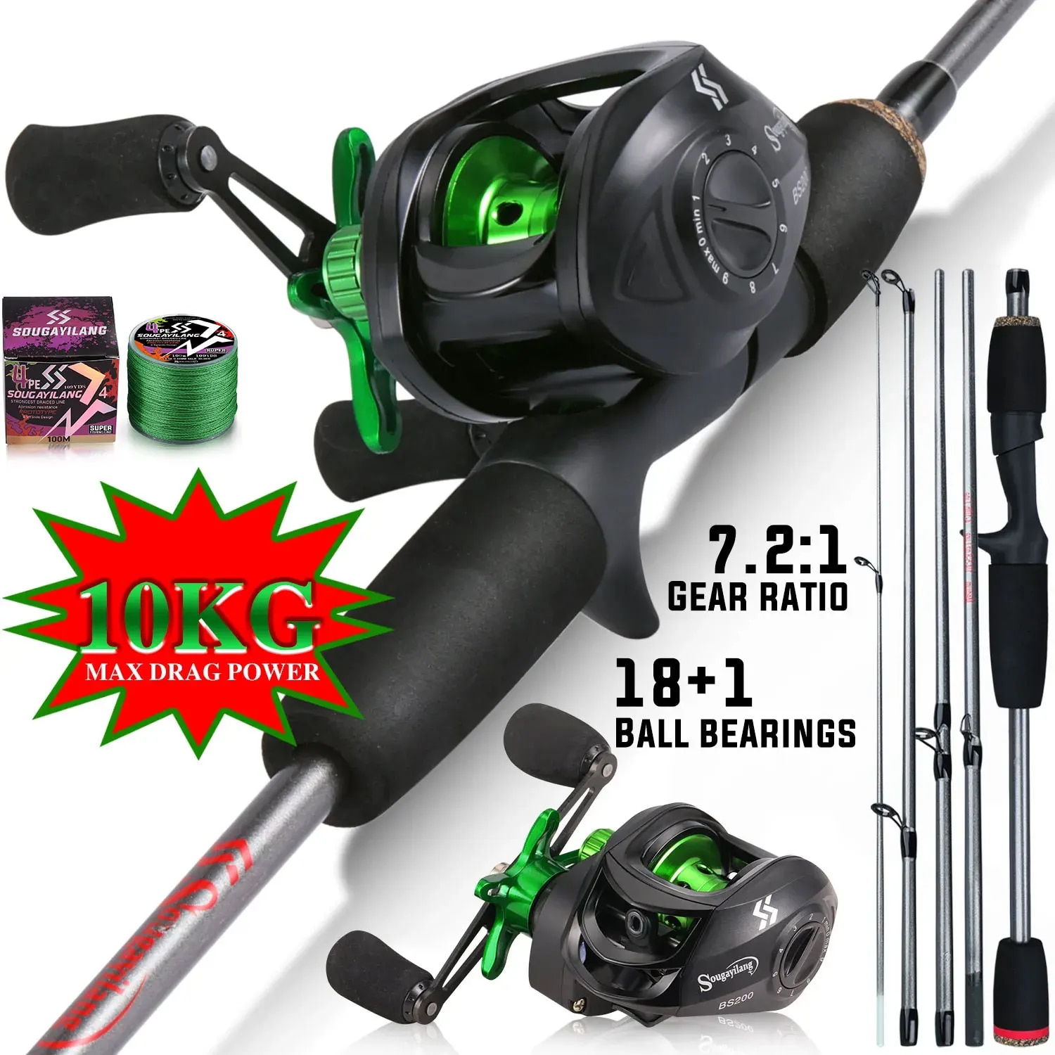 Sougayilang Fishing Rod Combo  - Fishing Line Spooler review and price