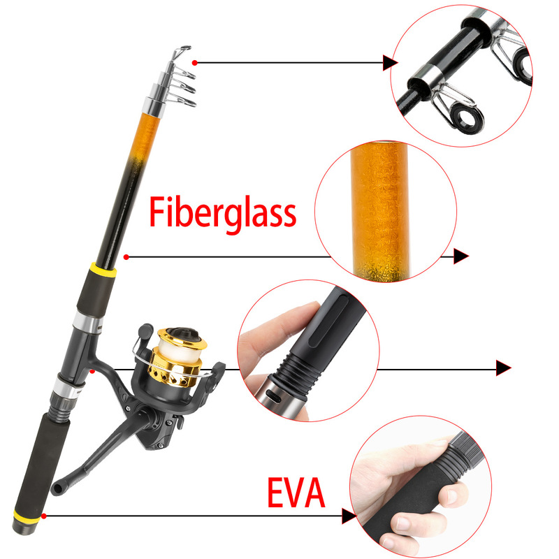 Telescopic Fishing Rod Set Fib - Freshwater Line review and price